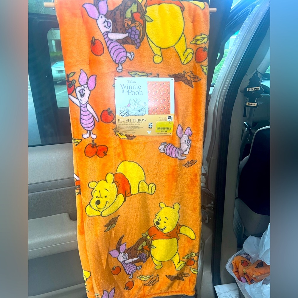 Disney fall Winnie the Pooh Throw Blanket